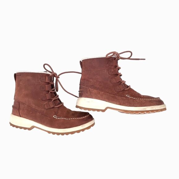 SPERRY MARITIME CRUZ TOP-SIDER BROWN LEATHER THINSULATE CHUKKA BOOTS - 7 - Picture 3 of 11